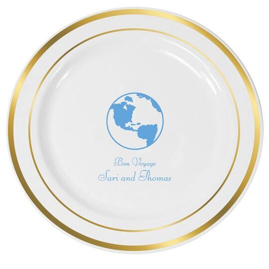 World Traveler Premium Banded Plastic Plates